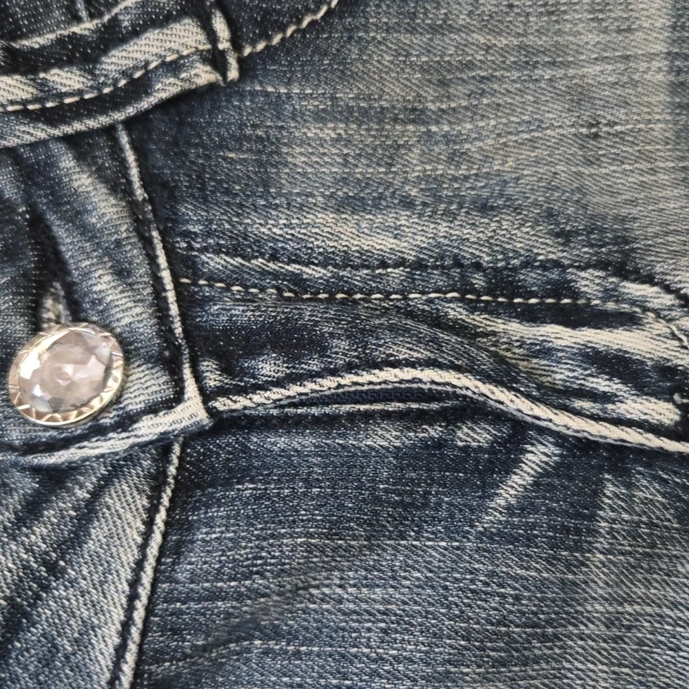 Machine Skinny Jeans with Embroidered Pocket Size 3 - Picture 5 of 6